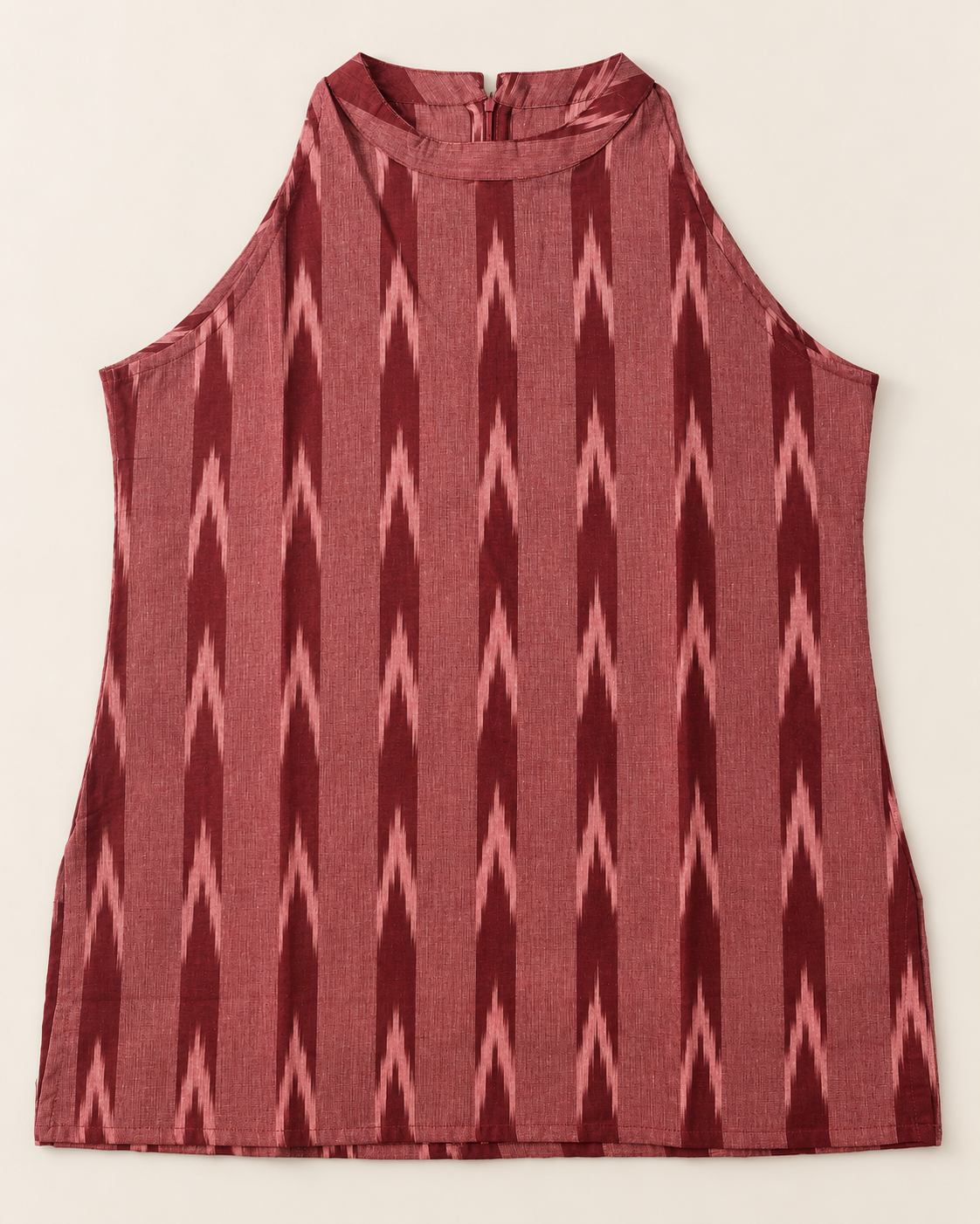 MARSALA IKKAT HALTER TOP